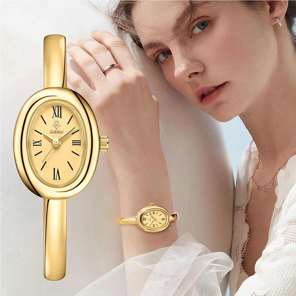 YaLaLuSi marca feminina relógio moda nova pulseira estilo simples com uma caixa de presente