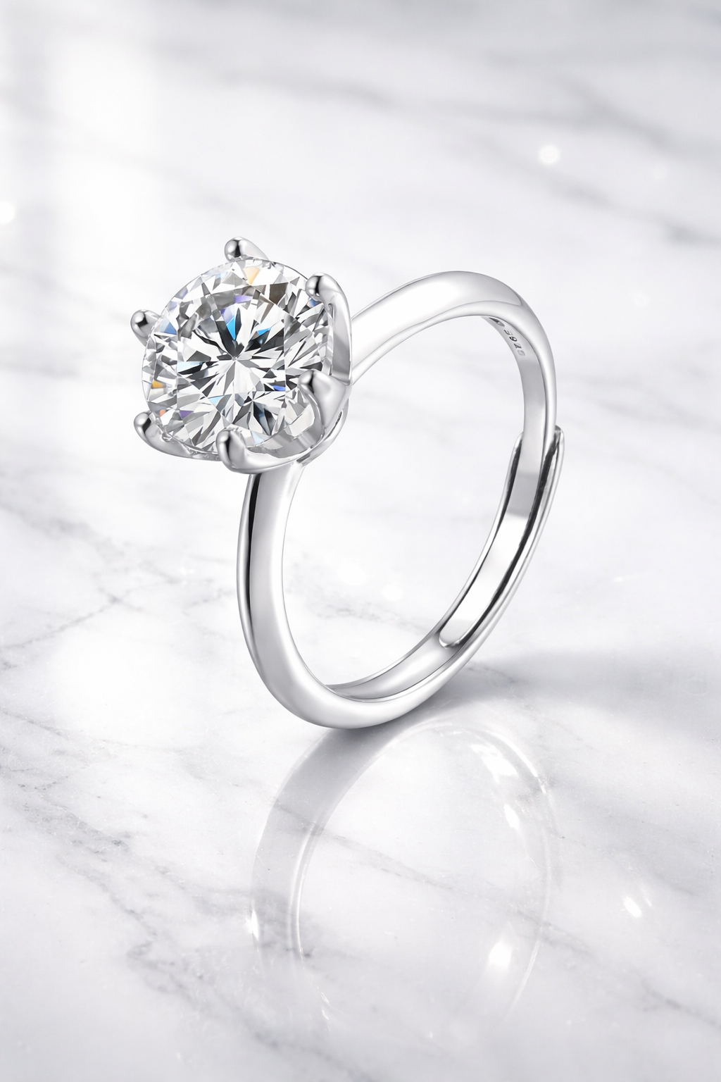 Anel Lumière Moissanite Ajustável