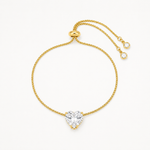 Pulseira folheada a Ouro 18 k Gota de Cristal