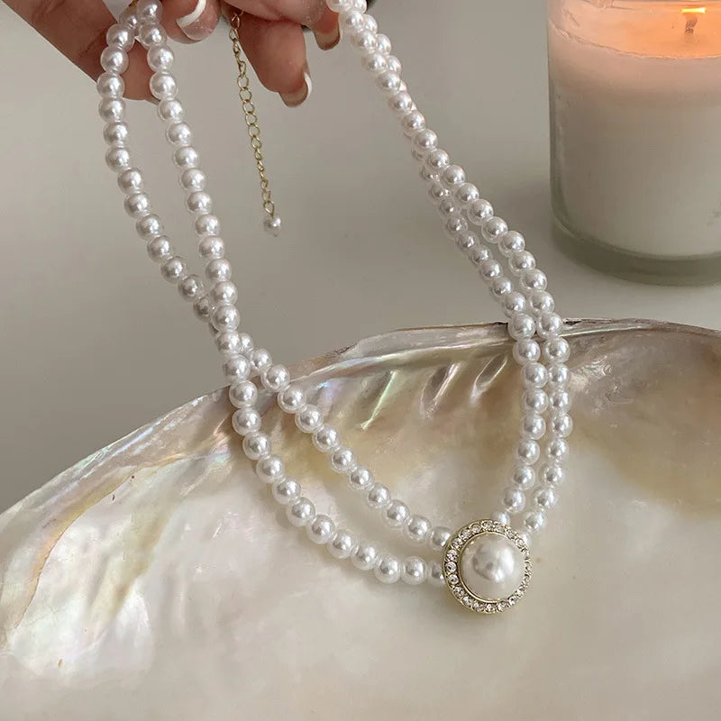 Colar Pearl Choker Élégance