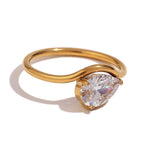 Onda D’Oro — Anel Feminino Banhado a Ouro 18K
