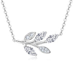 Colar Folha Moissanite Marquise