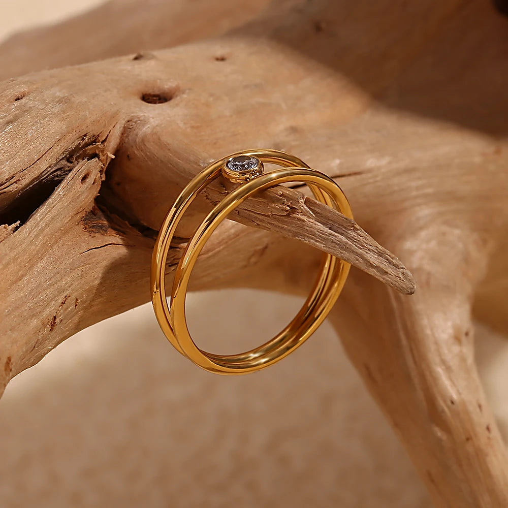 Anel Essenza Clip 18K