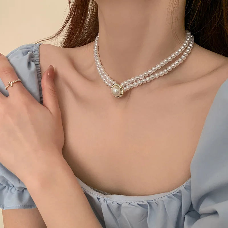 Colar Pearl Choker Élégance
