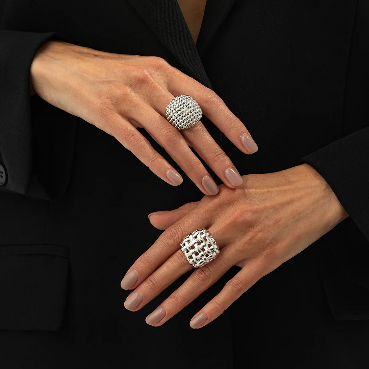 Kit de Anel Vintage Luxury Ajustável - 2Pcs