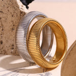 Ebbelle 20mm robusto largo 18k banhado a ouro prata cor braço pulseira de pulso pulseiras mulheres pulseras de acero inoxidável para mujer
