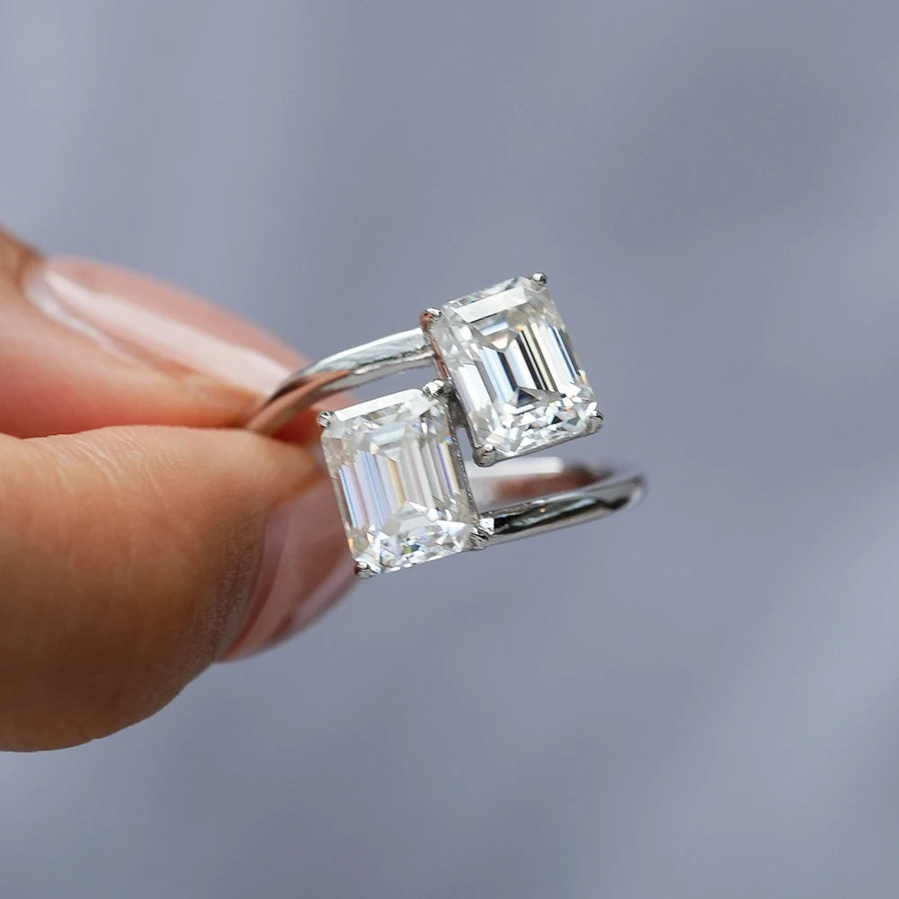 Anel Duo Lumière Moissanite