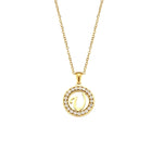 Ebbelle oco redondo zircão pavimentado 26 alfabeto inicial colar senhoras elegante presente de aniversário 18k banhado a ouro carta colar