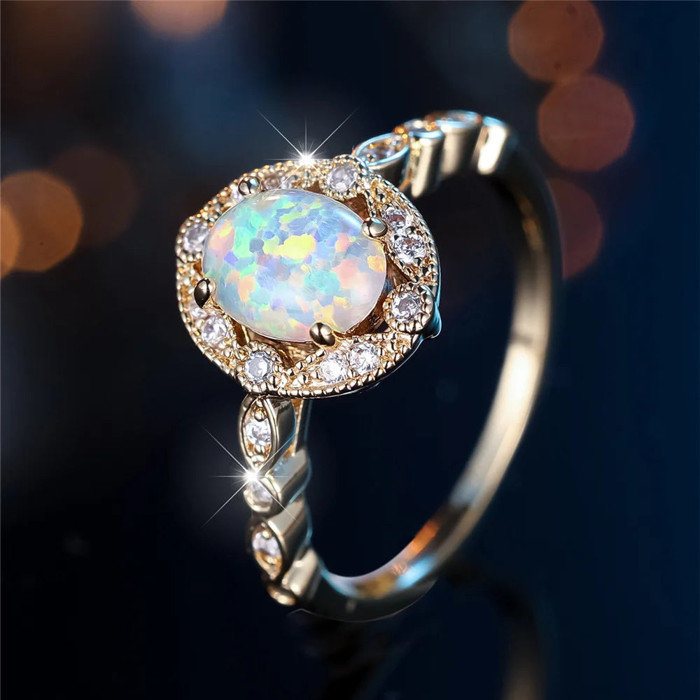 Anel Aurora Opaline