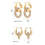 Aurora Zircon — Brincos Femininos Geométricos Banhados a Ouro