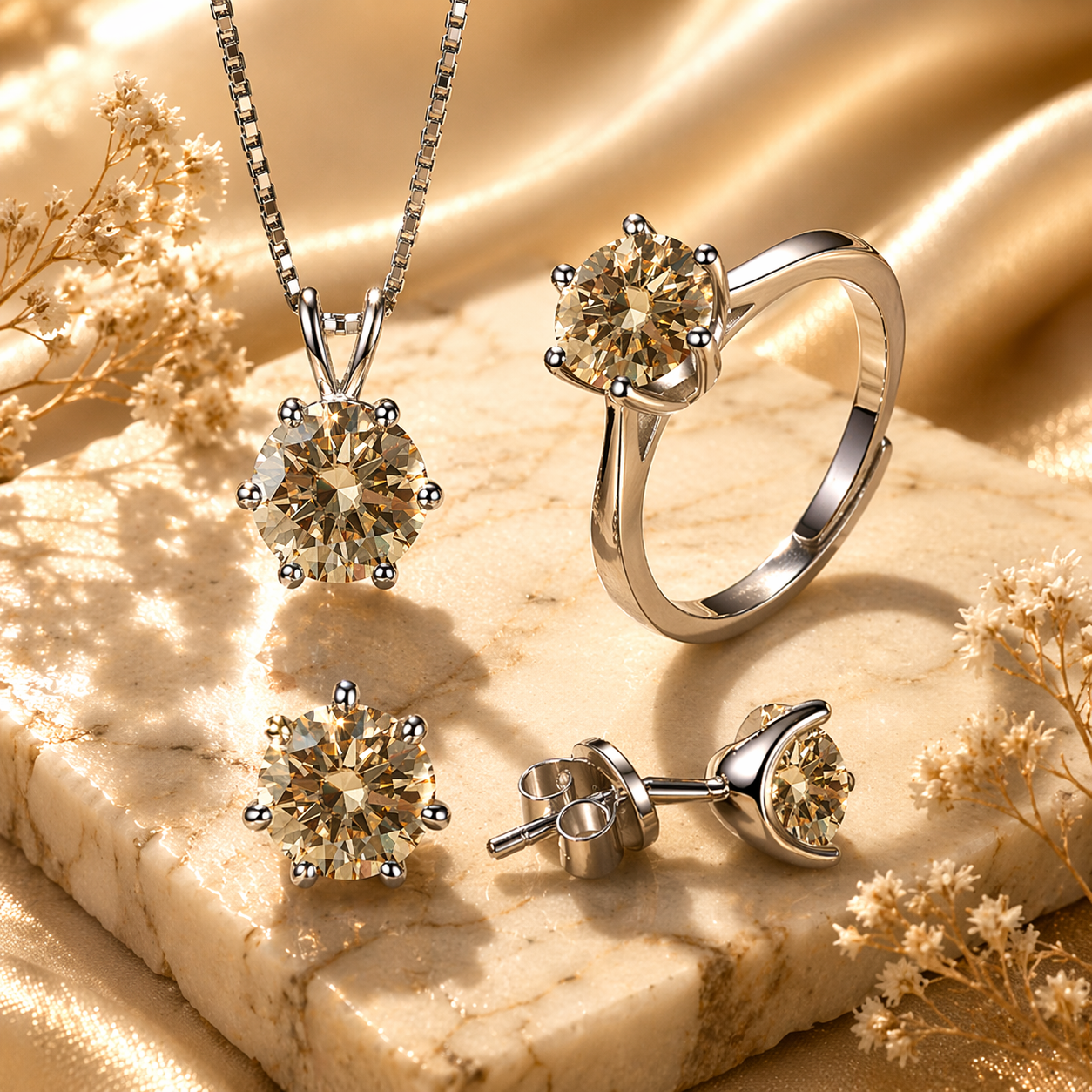 Conjunto Étoile Moissanite