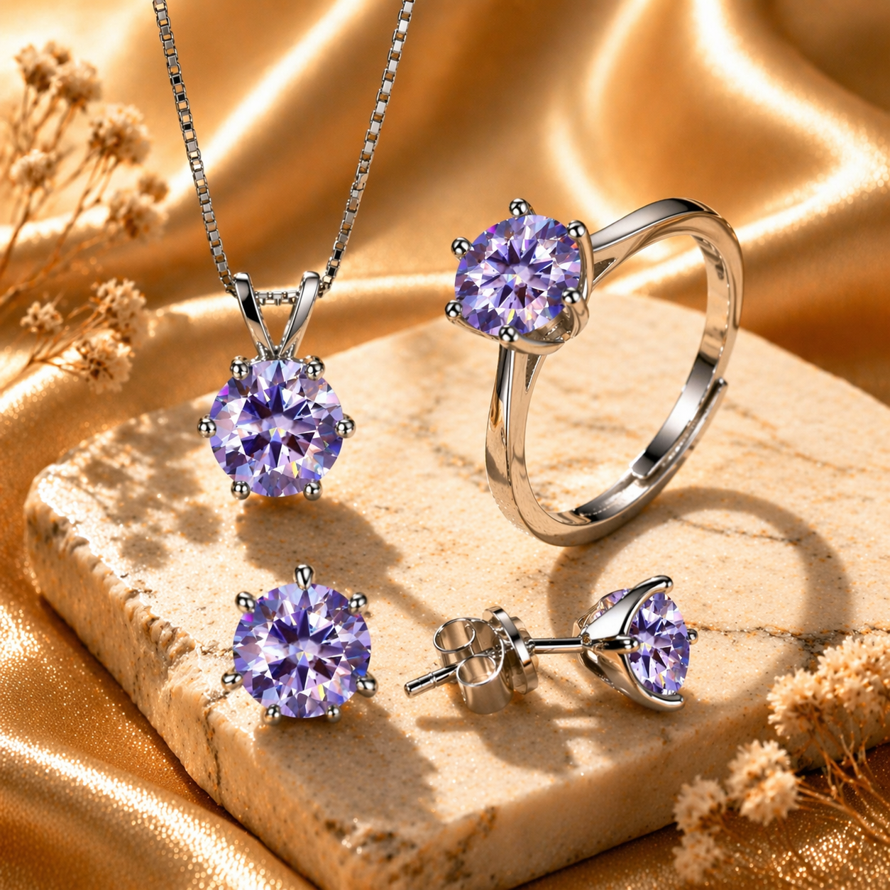 Conjunto Étoile Moissanite