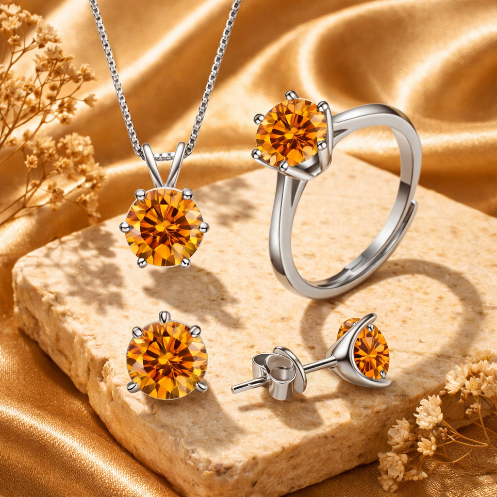 Conjunto Étoile Moissanite