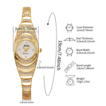 Relógio De Quartzo Feminino Elegante-Mostrador Pequeno De Strass Para Um Toque De Glamour