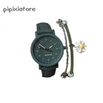 Retro Simples Mulher Relógios laides Casual Quartz Relógio De Pulso Pulseira De Couro Multicolored Nova Das Mulheres