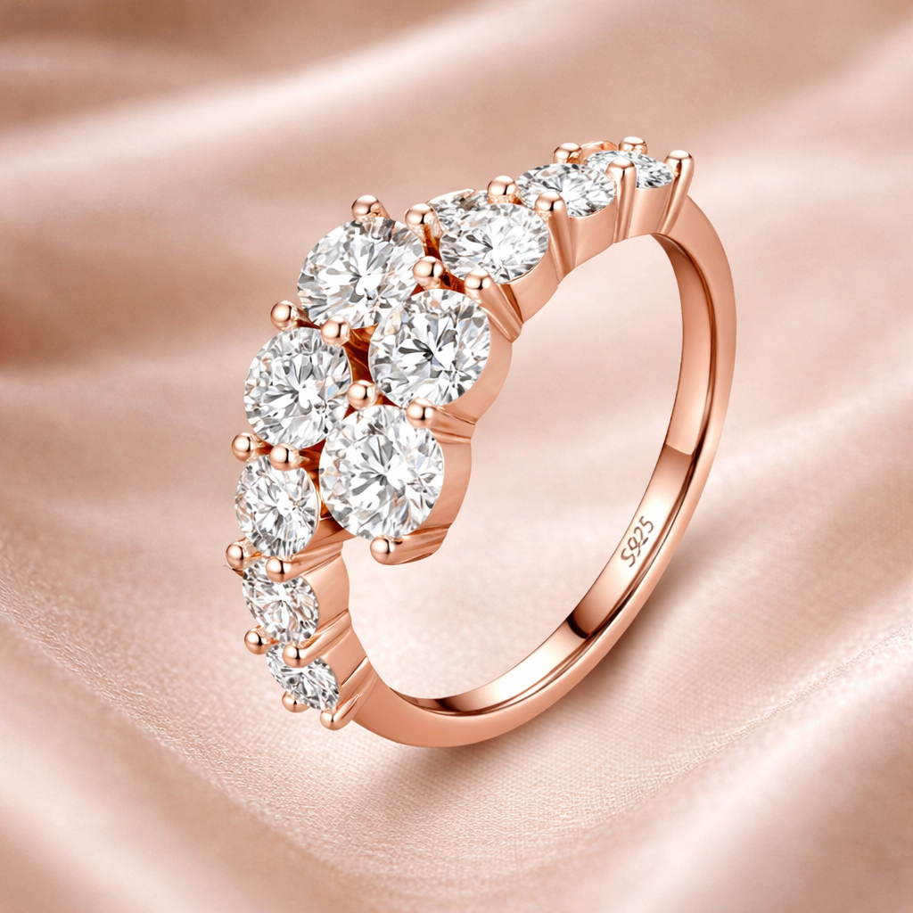 Anel Ajustavél Élégance Moissanite