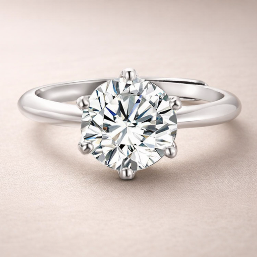Anel Lumière Moissanite Ajustável