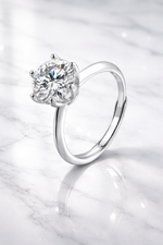 Anel Lumière Moissanite Ajustável
