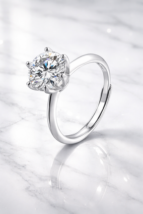 Anel Lumière Moissanite Ajustável