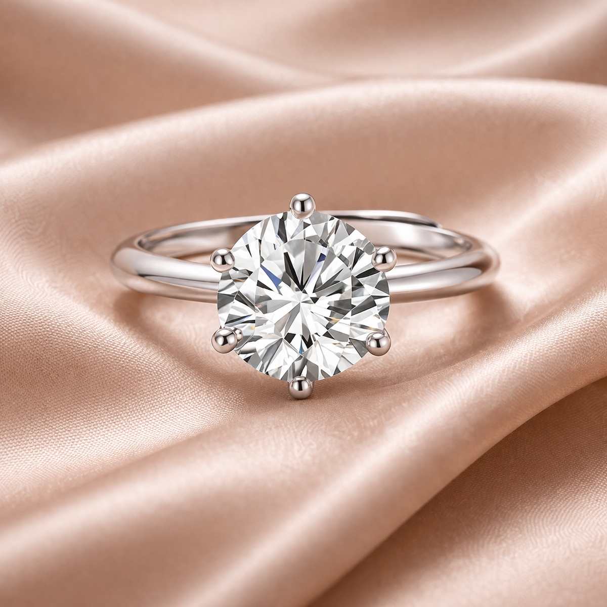 Anel Lumière Moissanite Ajustável