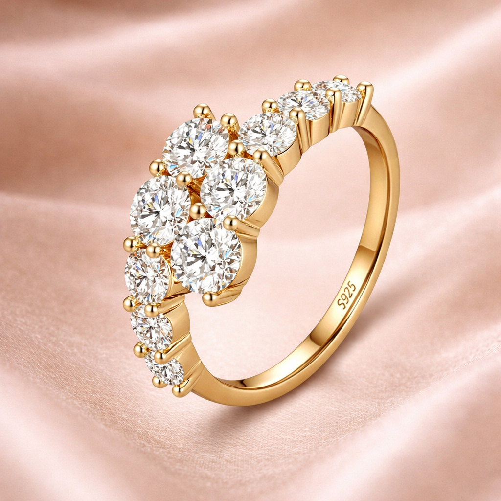 Anel Ajustavél Élégance Moissanite