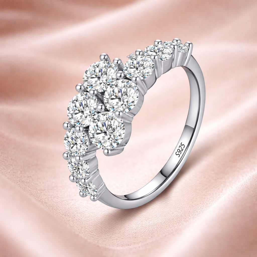 Anel Ajustavél Élégance Moissanite