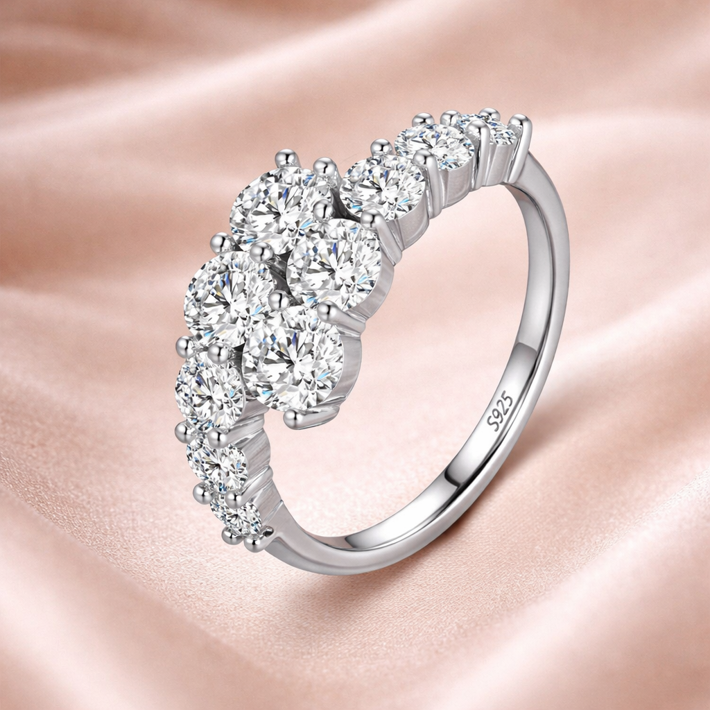 Anel Ajustavél Élégance Moissanite