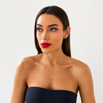 Conjunto colar e brinco folheado a ouro 18 k Nossa senhora