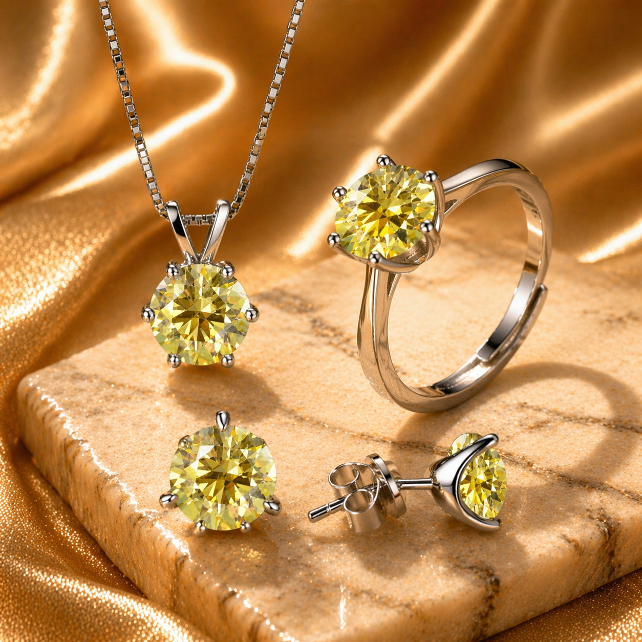 Conjunto Étoile Moissanite