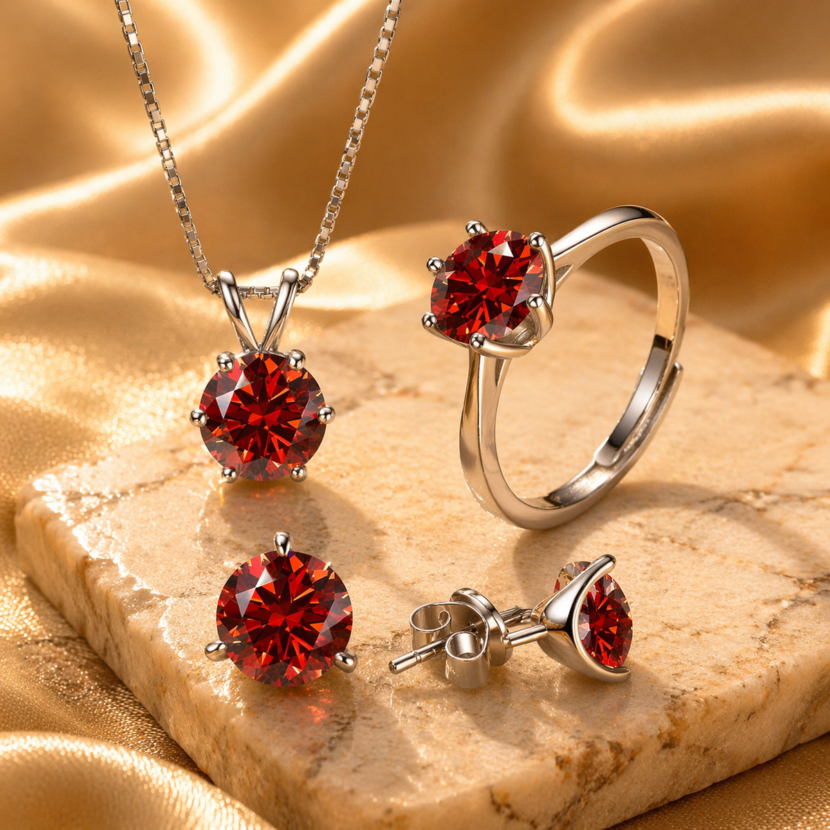 Conjunto Étoile Moissanite