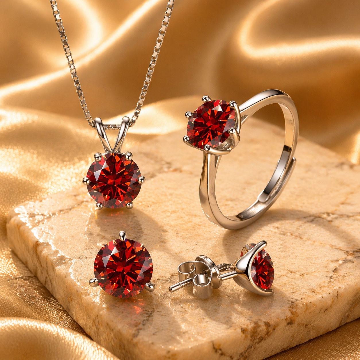 Conjunto Étoile Moissanite