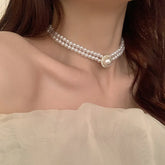 Colar Pearl Choker Élégance