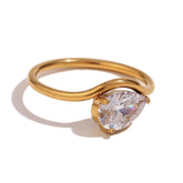 Onda D’Oro — Anel Feminino Banhado a Ouro 18K