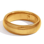 Ebbelle 20mm robusto largo 18k banhado a ouro prata cor braço pulseira de pulso pulseiras mulheres pulseras de acero inoxidável para mujer