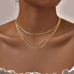 Gargantilha Espinha De Peixe Cor Dourada