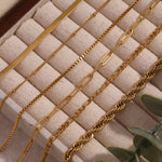 Ebbelle lâmina corrente figaro corrente torce corrente pulseira 18k banhado a ouro 316l jóias de aço inoxidável pulseiras de mão femininas