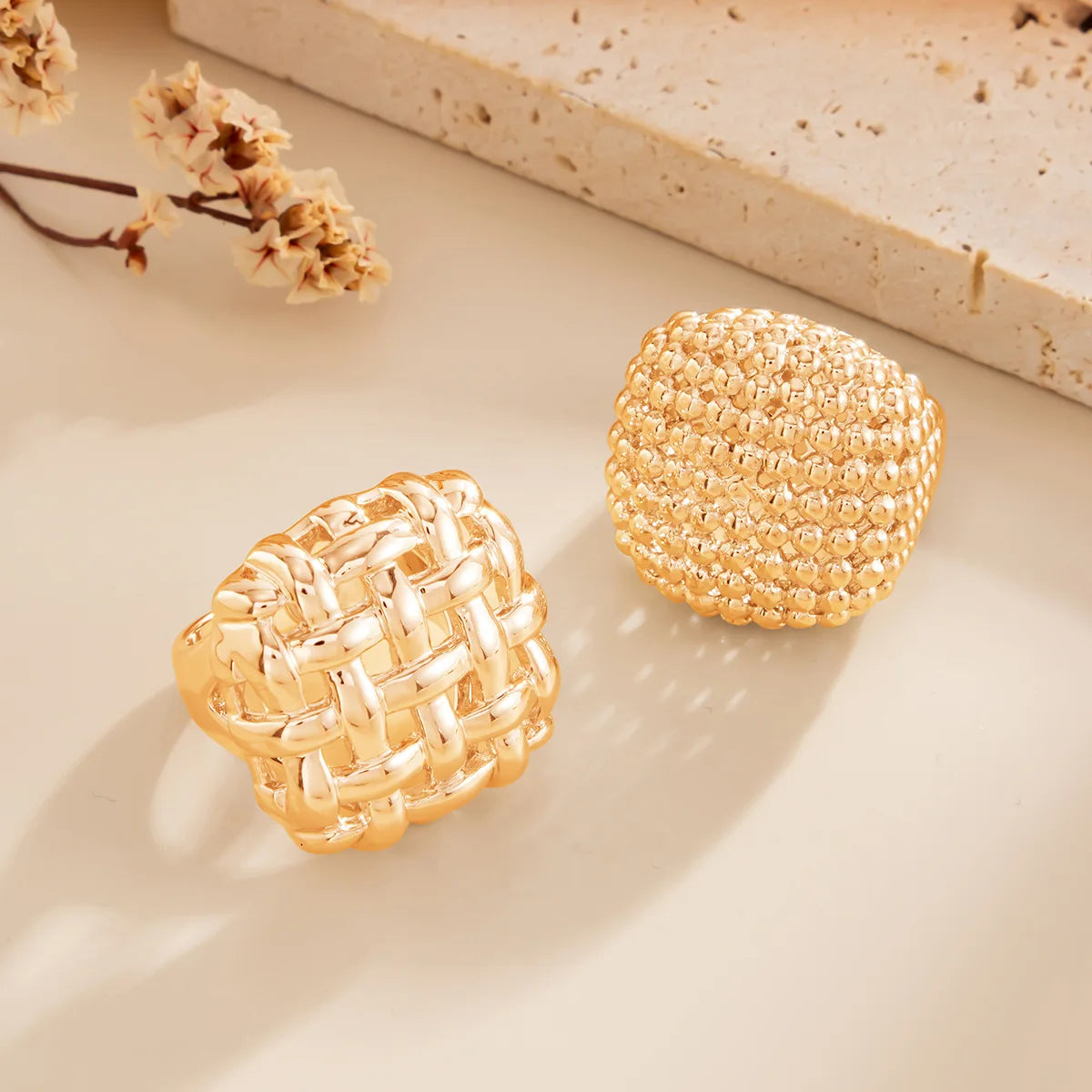 Kit de Anel Vintage Luxury Ajustável - 2Pcs