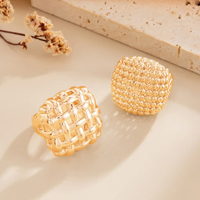 Kit de Anel Vintage Luxury Ajustável - 2Pcs