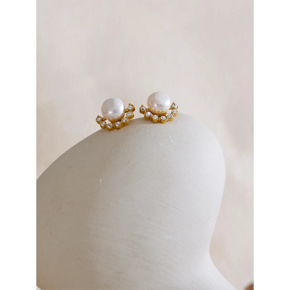 Brinco Belle Crystal Pearl