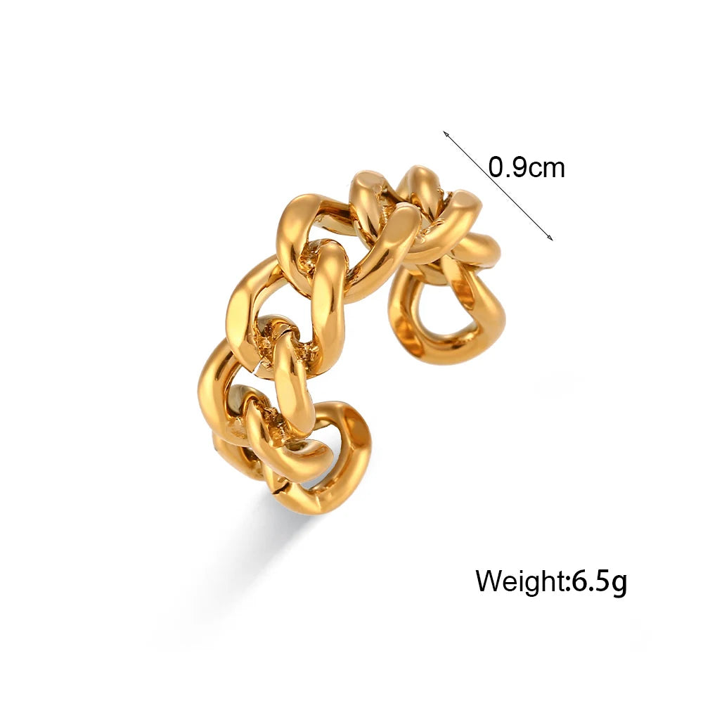 Anel Aurora Chain 18K