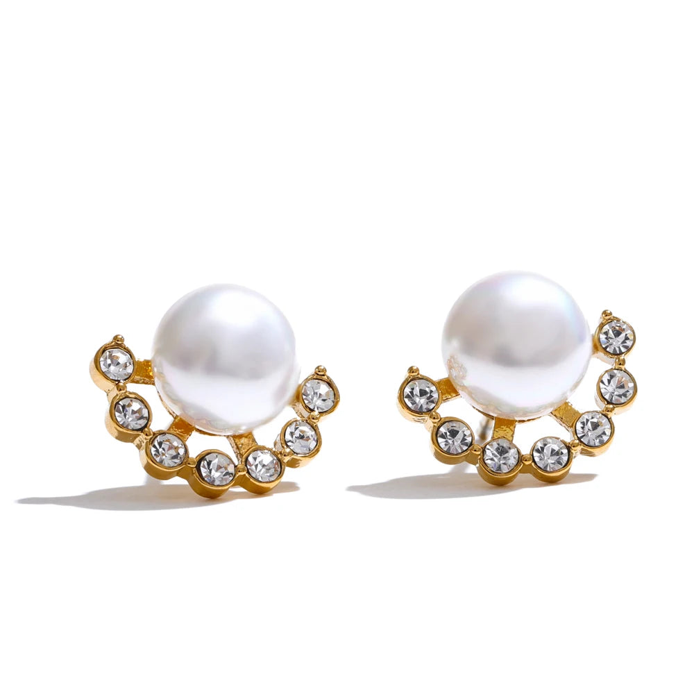 Brinco Belle Crystal Pearl