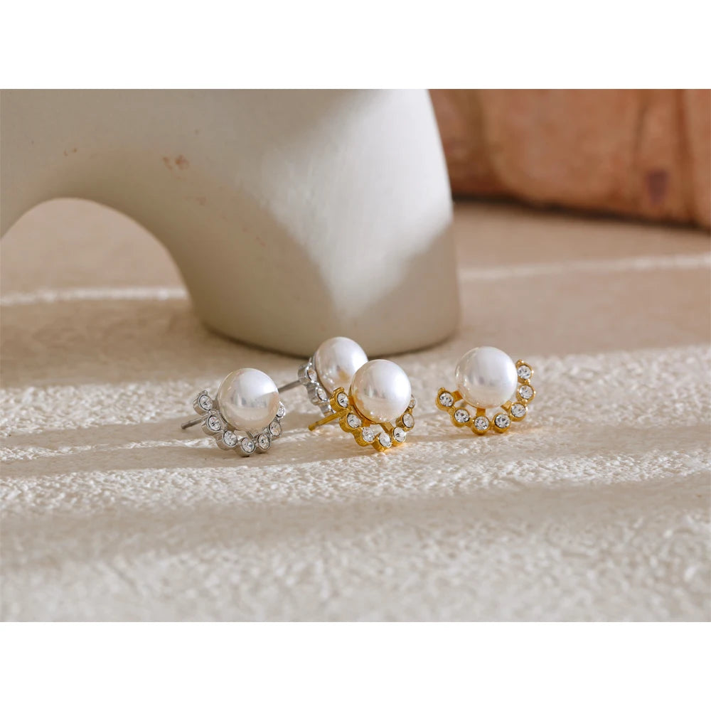 Brinco Belle Crystal Pearl