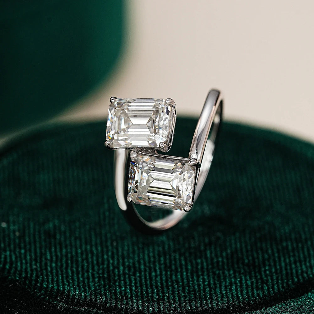 Anel Duo Lumière Moissanite