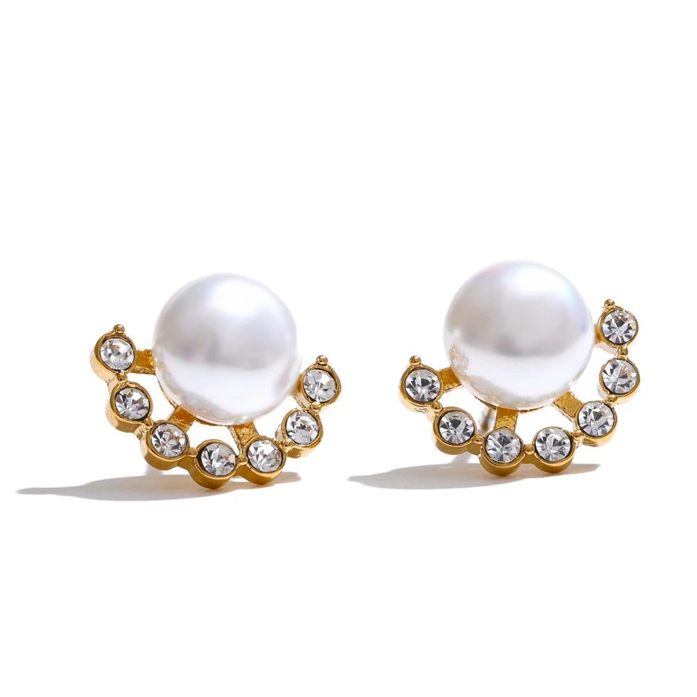 Brinco Belle Crystal Pearl