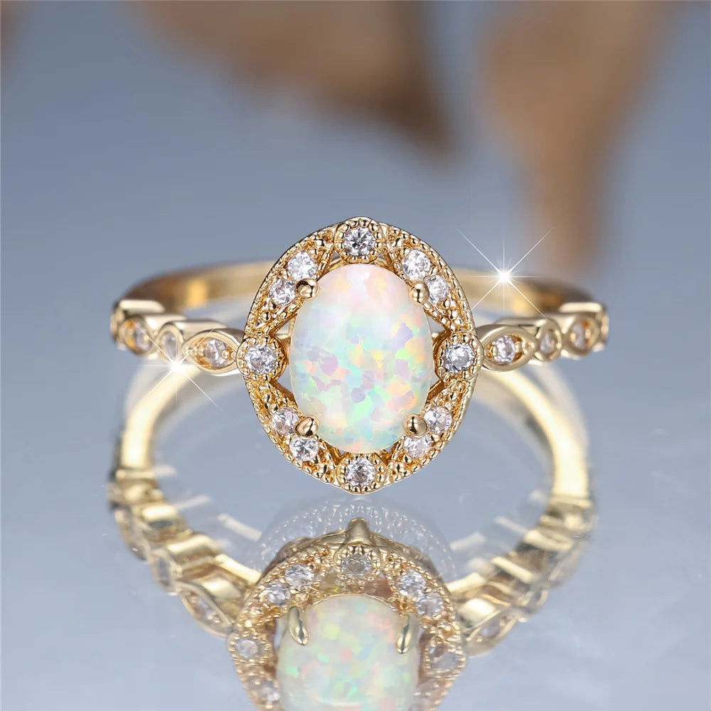 Anel Aurora Opaline