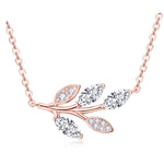 Colar Folha Moissanite Marquise