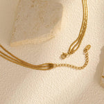 Gargantilha Espinha De Peixe Cor Dourada