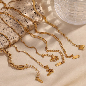 Ebbelle lâmina corrente figaro corrente torce corrente pulseira 18k banhado a ouro 316l jóias de aço inoxidável pulseiras de mão femininas