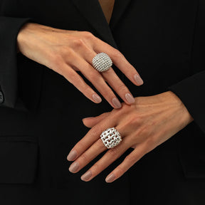 Kit de Anel Vintage Luxury Ajustável - 2Pcs