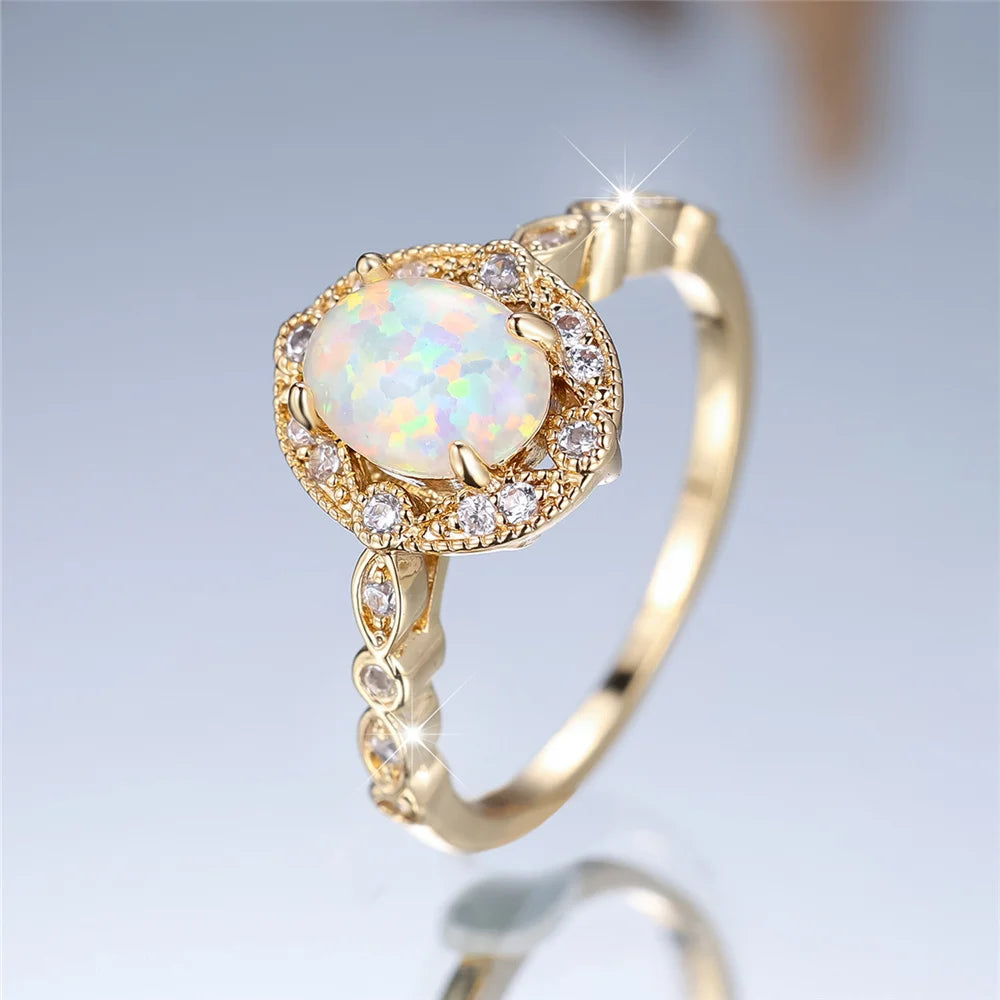 Anel Aurora Opaline